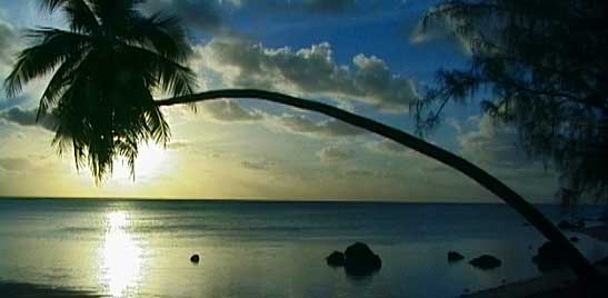 Solnedgang Aitutaki